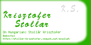 krisztofer stollar business card